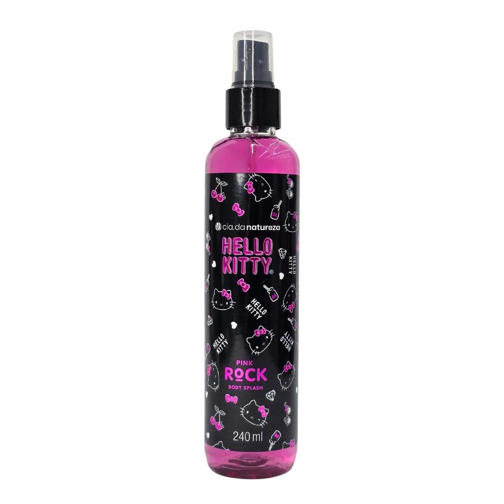 Body Splash Pink Rock Hello Kitty Vegano Cia. da Natureza 240Ml