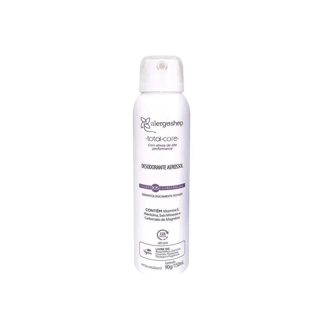 Desodorante Aerosol Hipoalergênico Total Care Alergoshop 150Ml