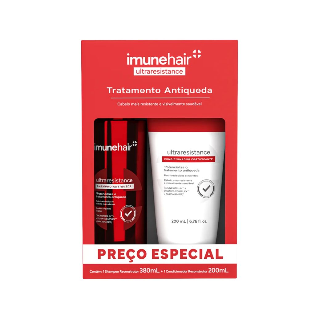 Kit ImuneHair Antiqueda Ultraresistance Shampoo 380ml + Condicionador 200ml