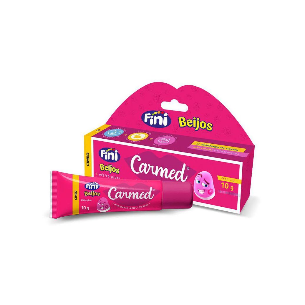 Hidratante Labial Carmed Fini Beijos com Cor Efeito Gloss 10g