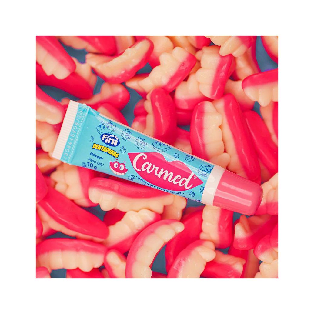 Hidratante Labial Carmed Fini Dentaduras Incolor Efeito Gloss 10g