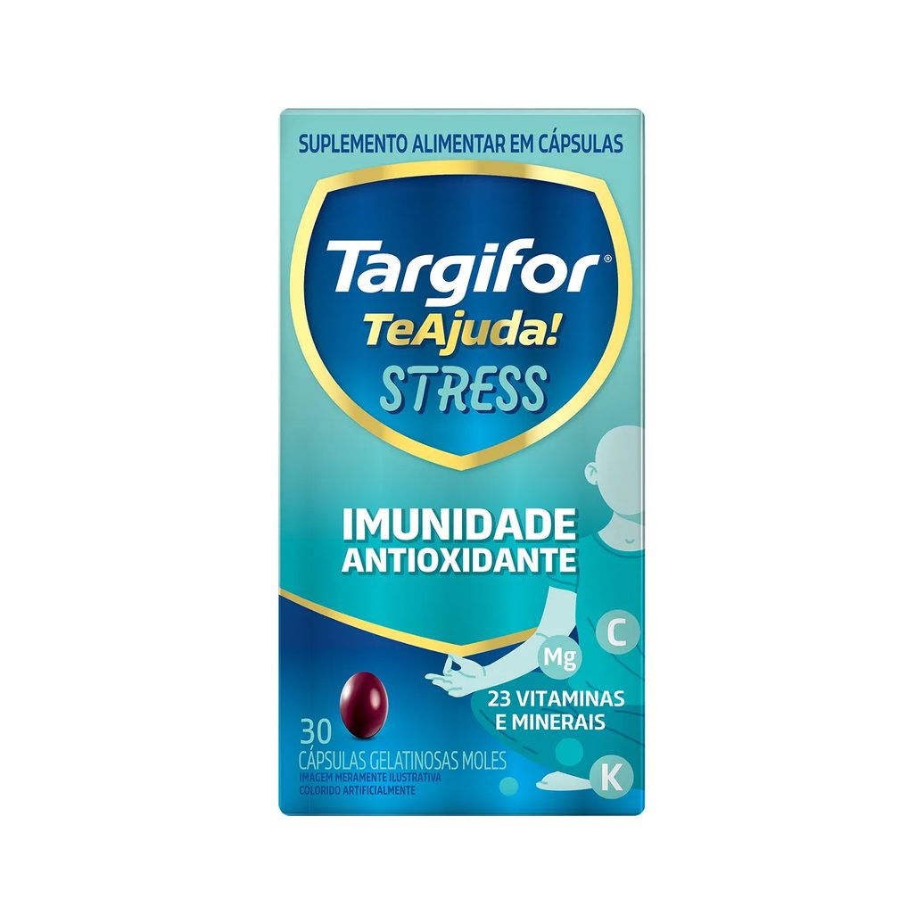 Polivitamínico Targifor Te Ajuda Stress Imunidade Antioxidante 30 Cápsulas