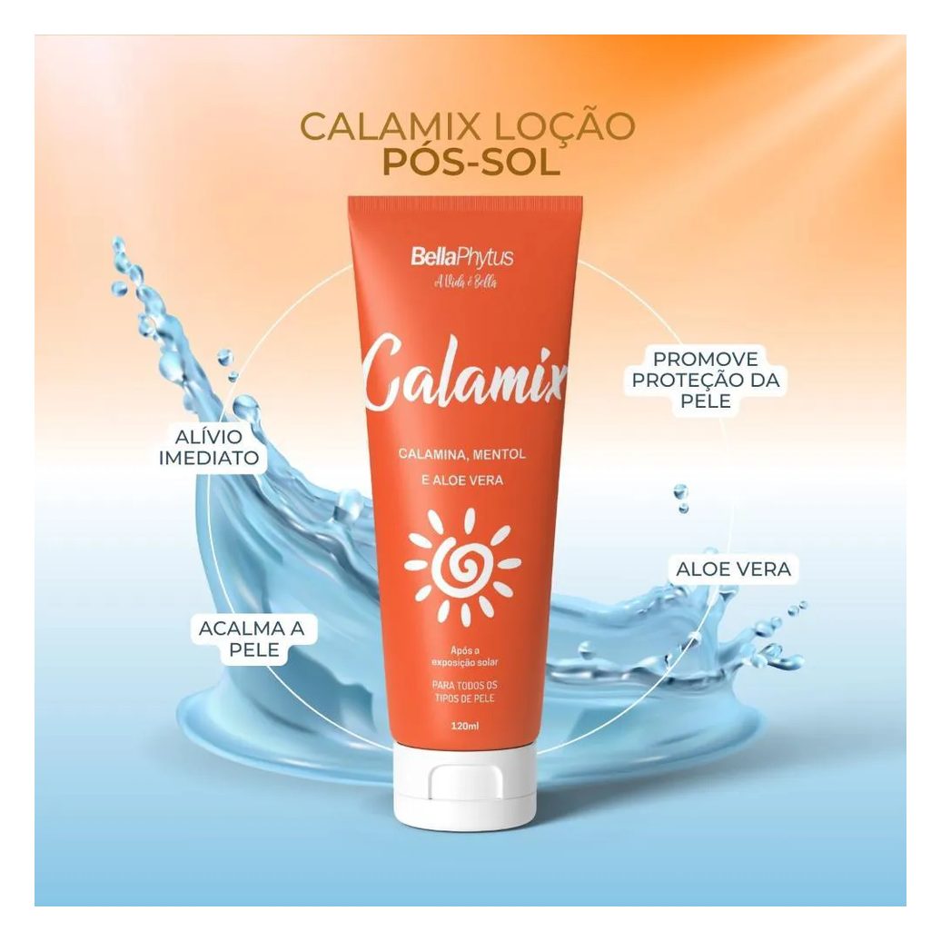 Calamix Loção Póssol - Calamina Aloe Vera 120G - Bellaphytus