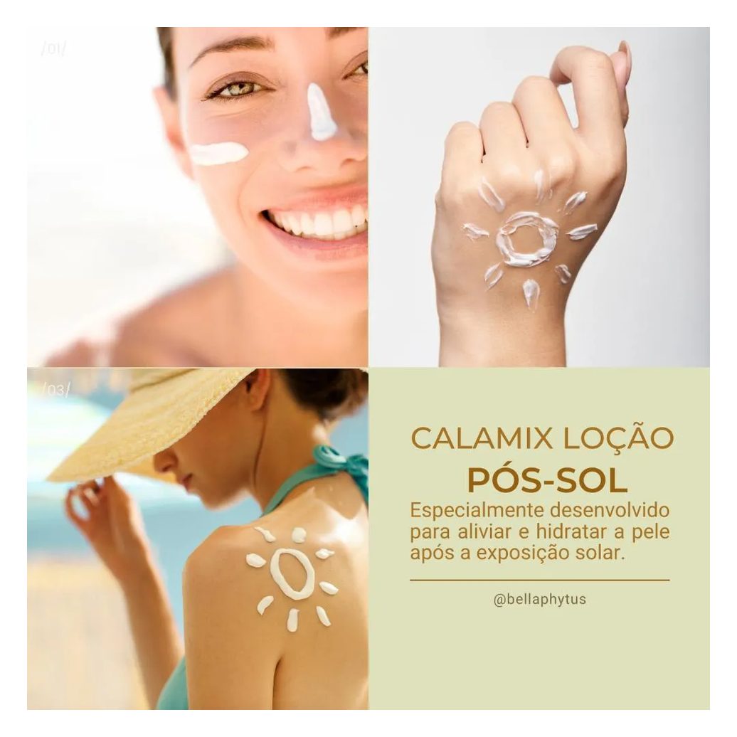 Calamix Loção Póssol - Calamina Aloe Vera 120G - Bellaphytus