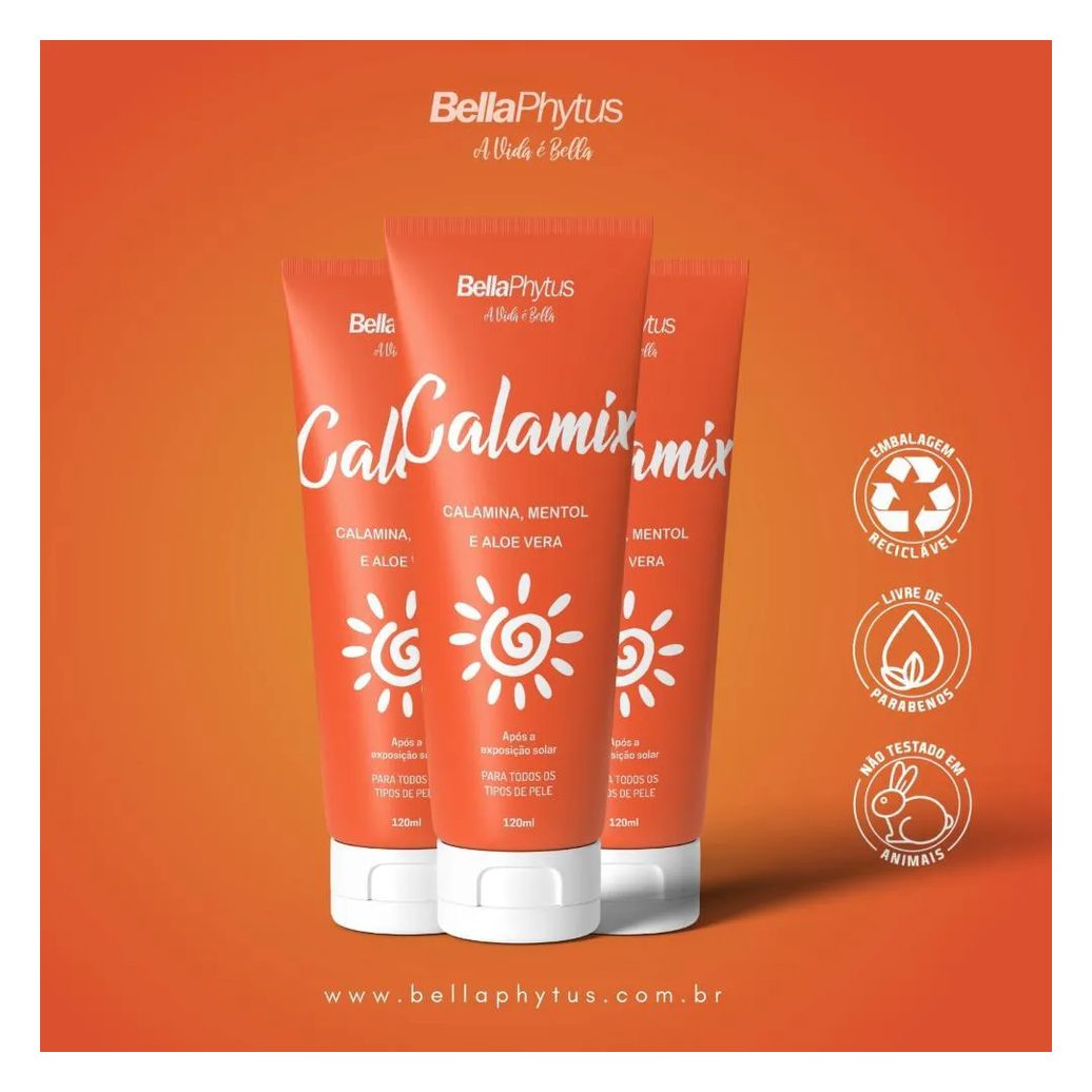 Calamix Loção Póssol - Calamina Aloe Vera 120G - Bellaphytus