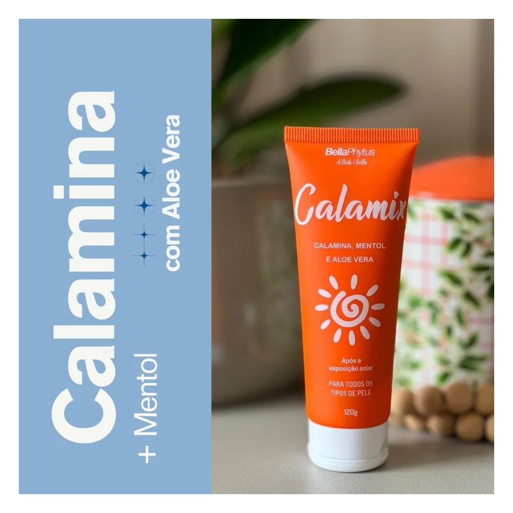 Calamix Loção Póssol - Calamina Aloe Vera 120G - Bellaphytus