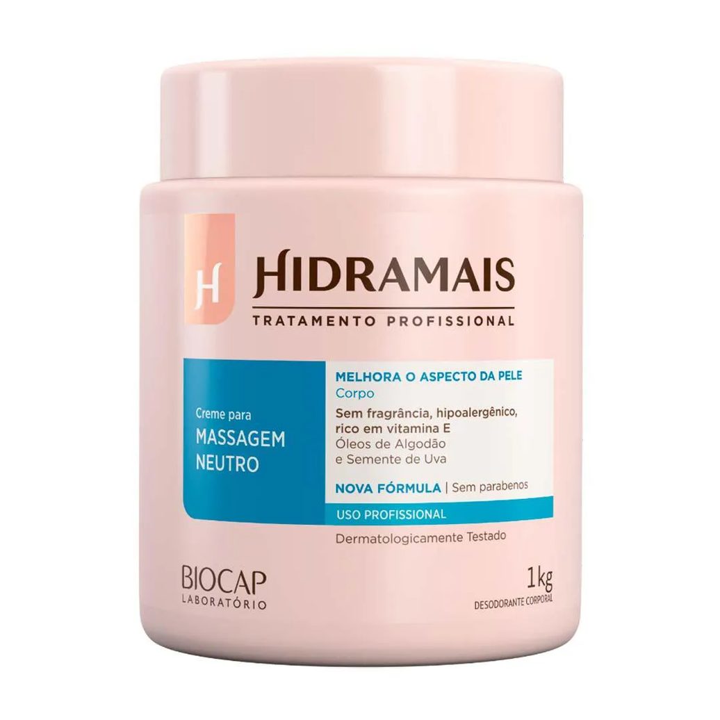 Creme Neutro para Massagem Hidramais Profissional 1KG