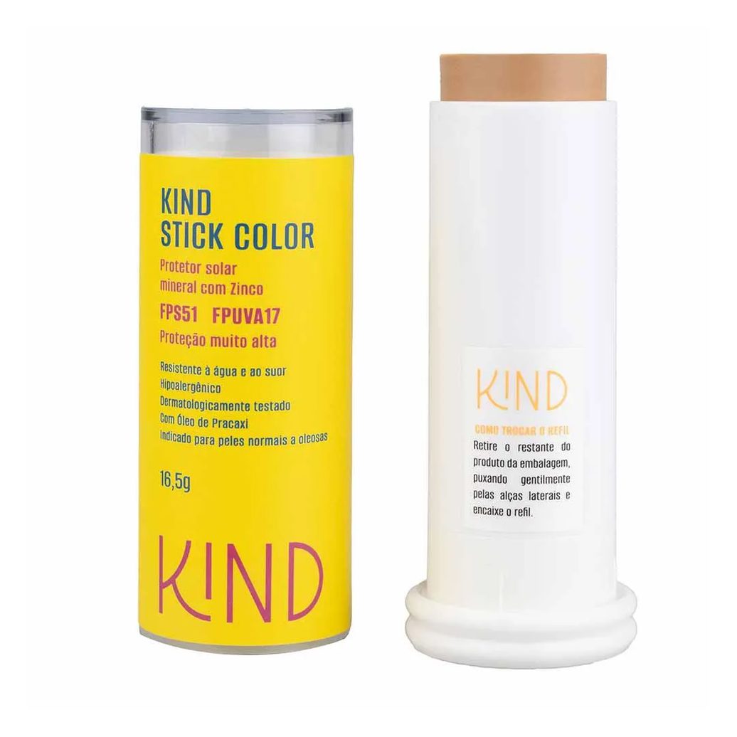 Proteção Solar Facial Kind Beauty Stick Color Fps 51 e Fpuva 17 K70