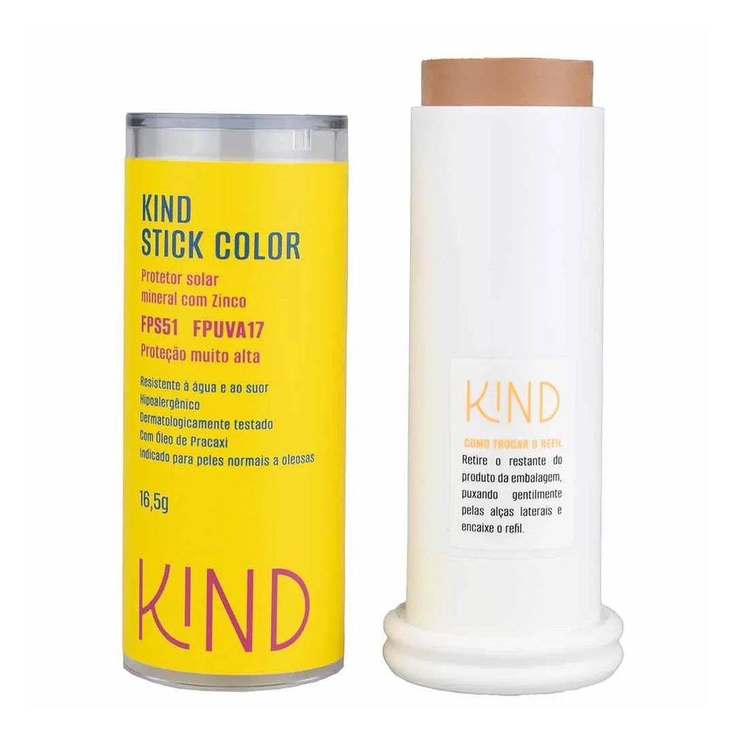 Proteção Solar Facial Kind Beauty Stick Color Fps 51 e Fpuva 17 K80