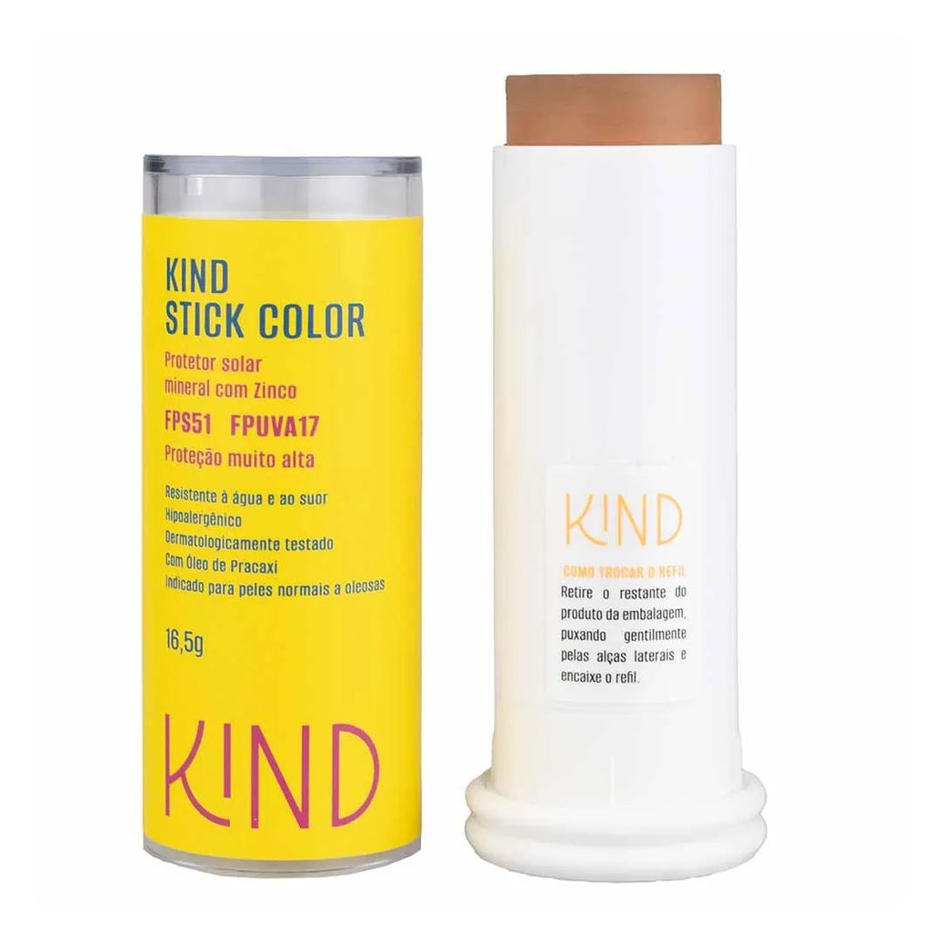 Proteção Solar Facial Kind Beauty Stick Color Fps 51 e Fpuva 17 K110