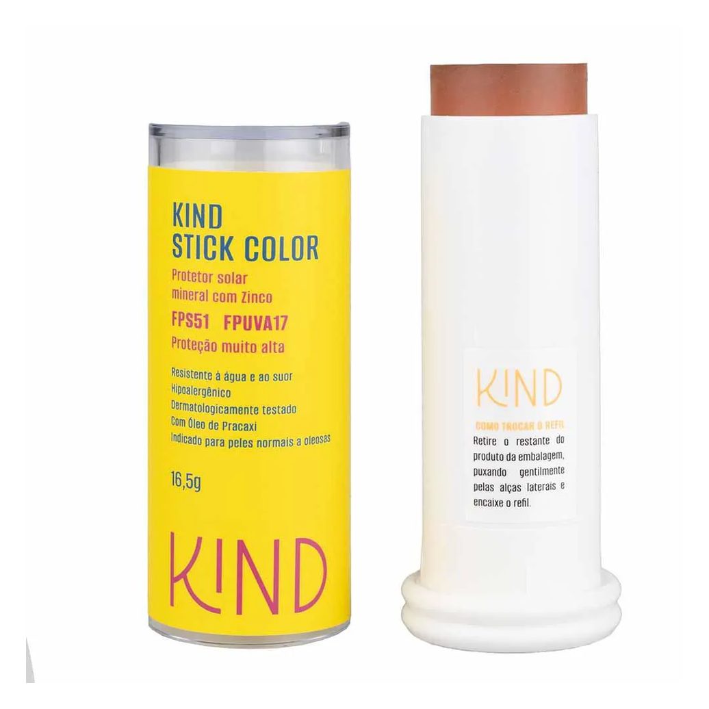Proteção Solar Facial Kind Beauty Stick Color Fps 51 e Fpuva 17 K130