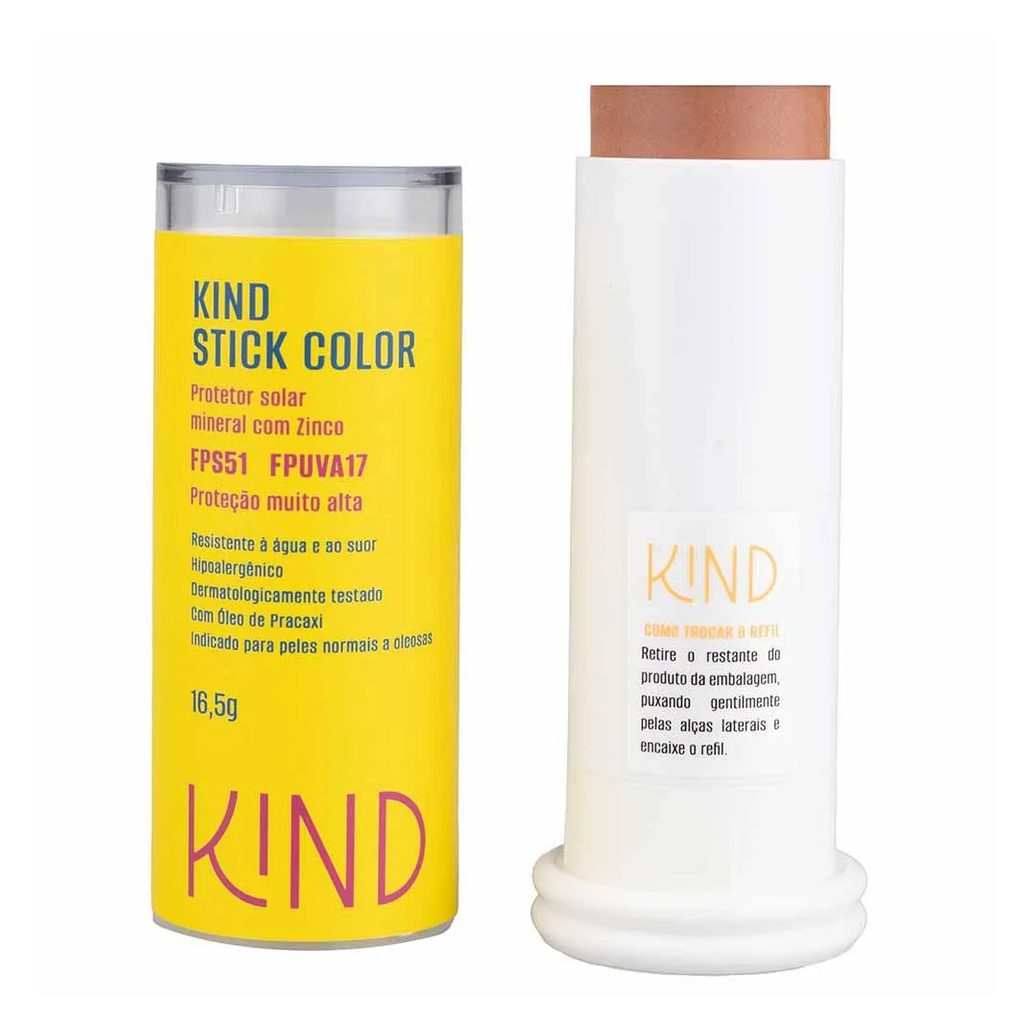 Proteção Solar Facial Kind Beauty Stick Color Fps 51 e Fpuva 17 K150