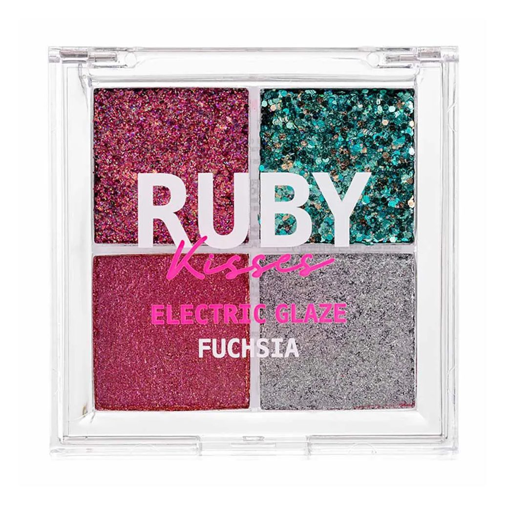 Paleta de Sombras Ruby Kisses - Glitter Electric Glaze 5,6G Fuchsia