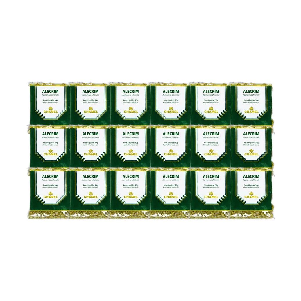 Kit 18X Chá Pacote Alecrim Folhas 30G - Chamel