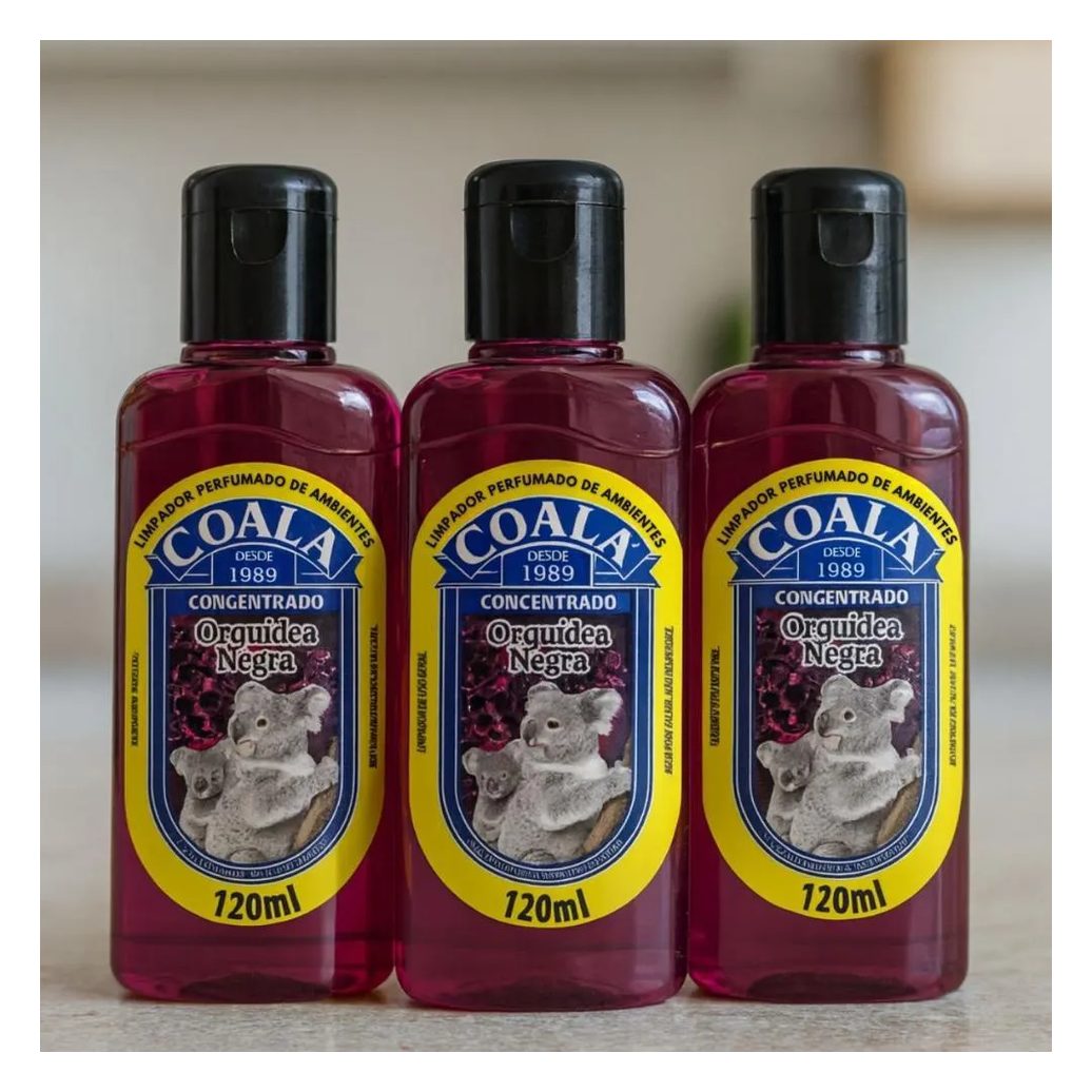 Kit Coala: 3 Limpadores Perfumados Orquídea Negra 120ml