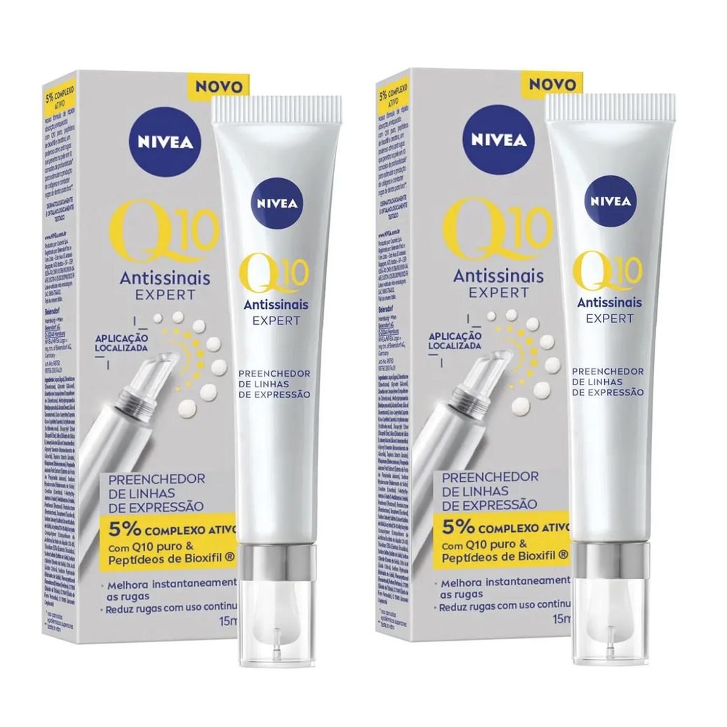 2 Unidades Creme Facial Preenchedor Nivea Q10 Antissinais Expert 15Ml