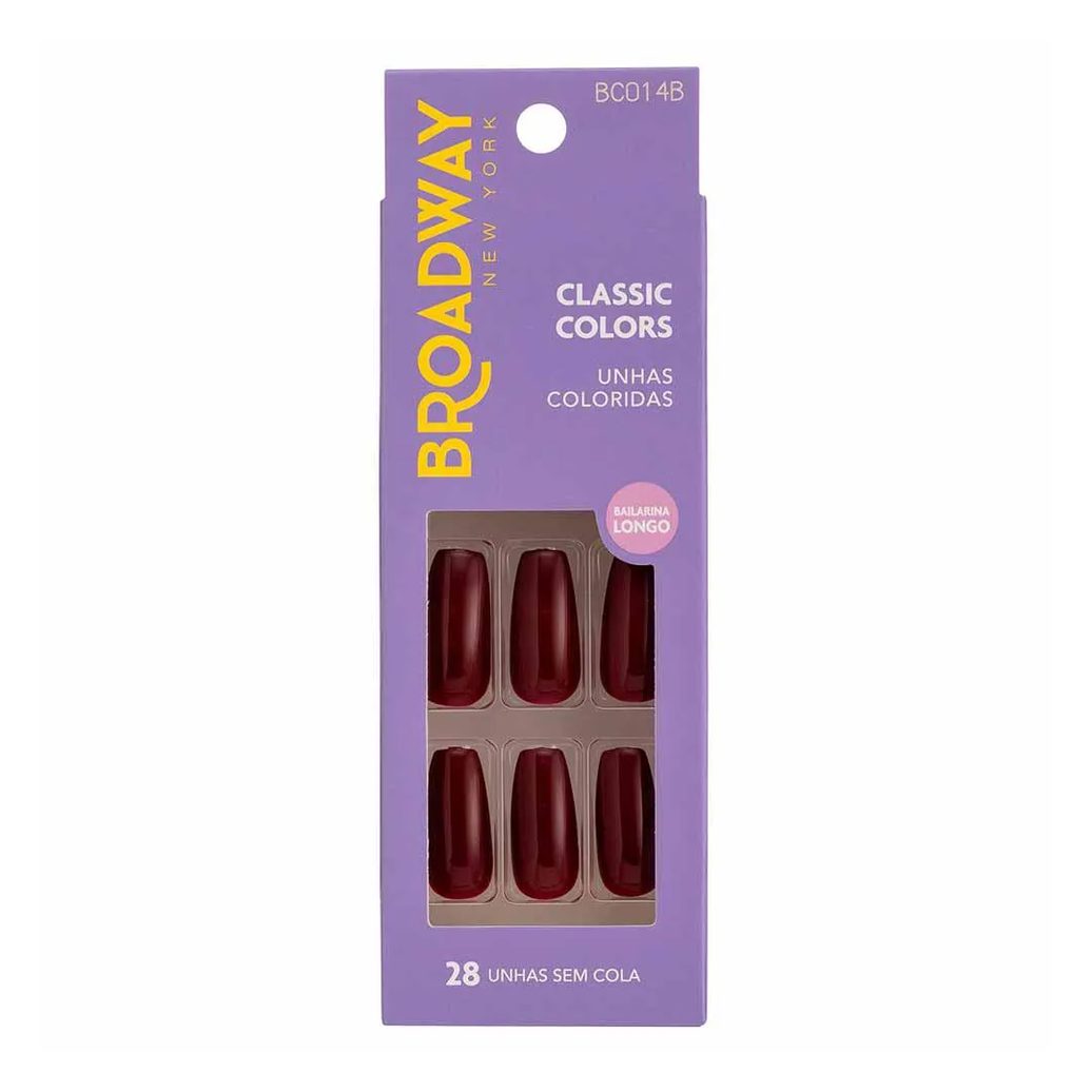 Unhas Coloridas Kiss Ny Broadway Lavender Bailarina Longo