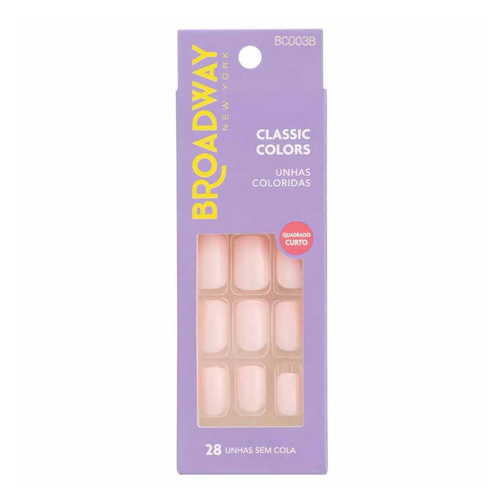 Unhas Coloridas Kiss Ny Broadway Love Red Quadrado Curto