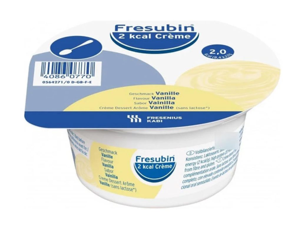 Fresubin 2 Kcal Creme 125G Sabor Baunilha - Fresenius - 4 Unidades