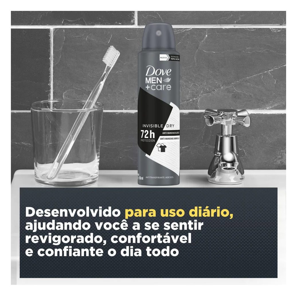 Desodorante Antitranspirante Aerosol Dove Men +Care Invisible Dry 72h 150ml