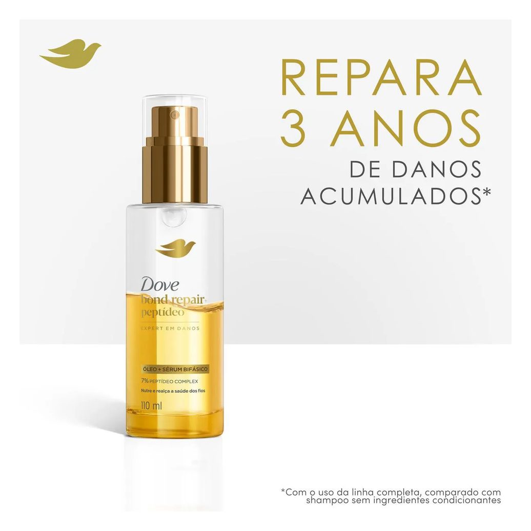 Óleo + Sérum Bifásico Dove Bond Intense Repair + Peptídeo110ml