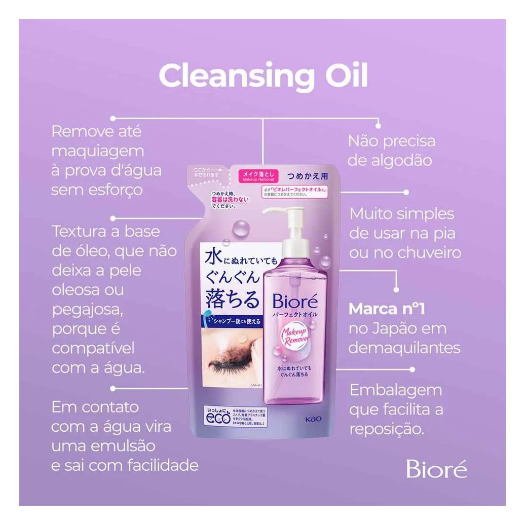 Óleo Demaquilante Facial Bioré - Cleansing Oil Refil 210 ML