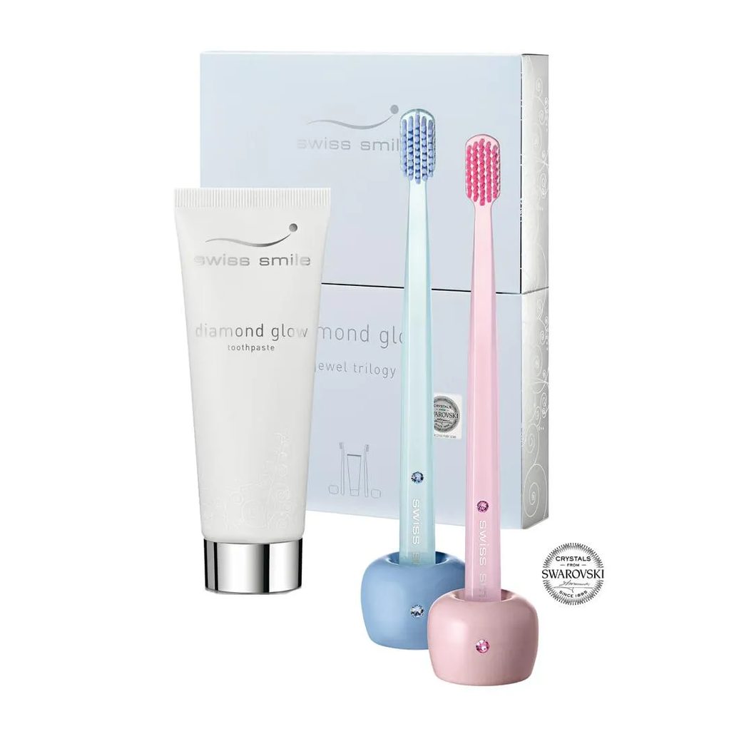 Swiss Smile Gold Kit - Creme Dental + Escovas + Suporte
