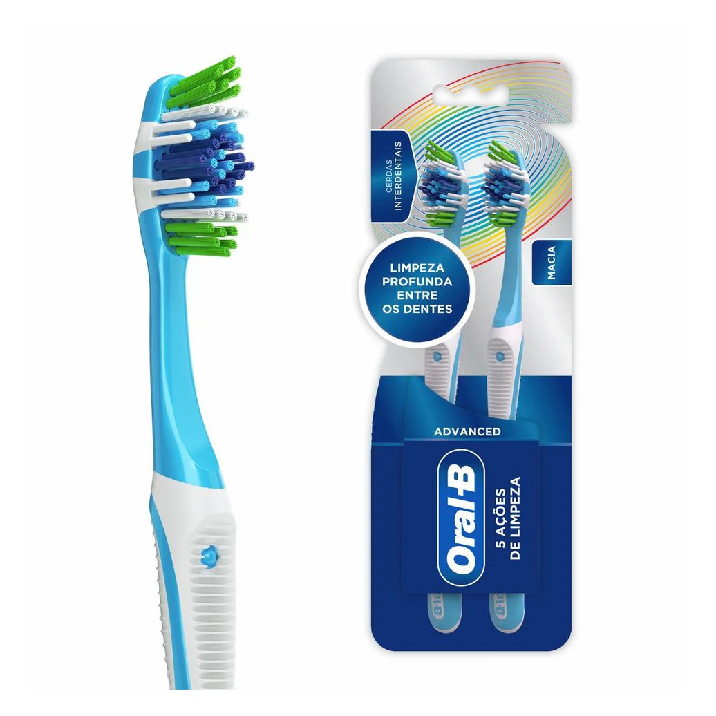 Escova de Dente Oral-B Complete 5 Ações de Limpeza Macia N°40 com 2 unidades