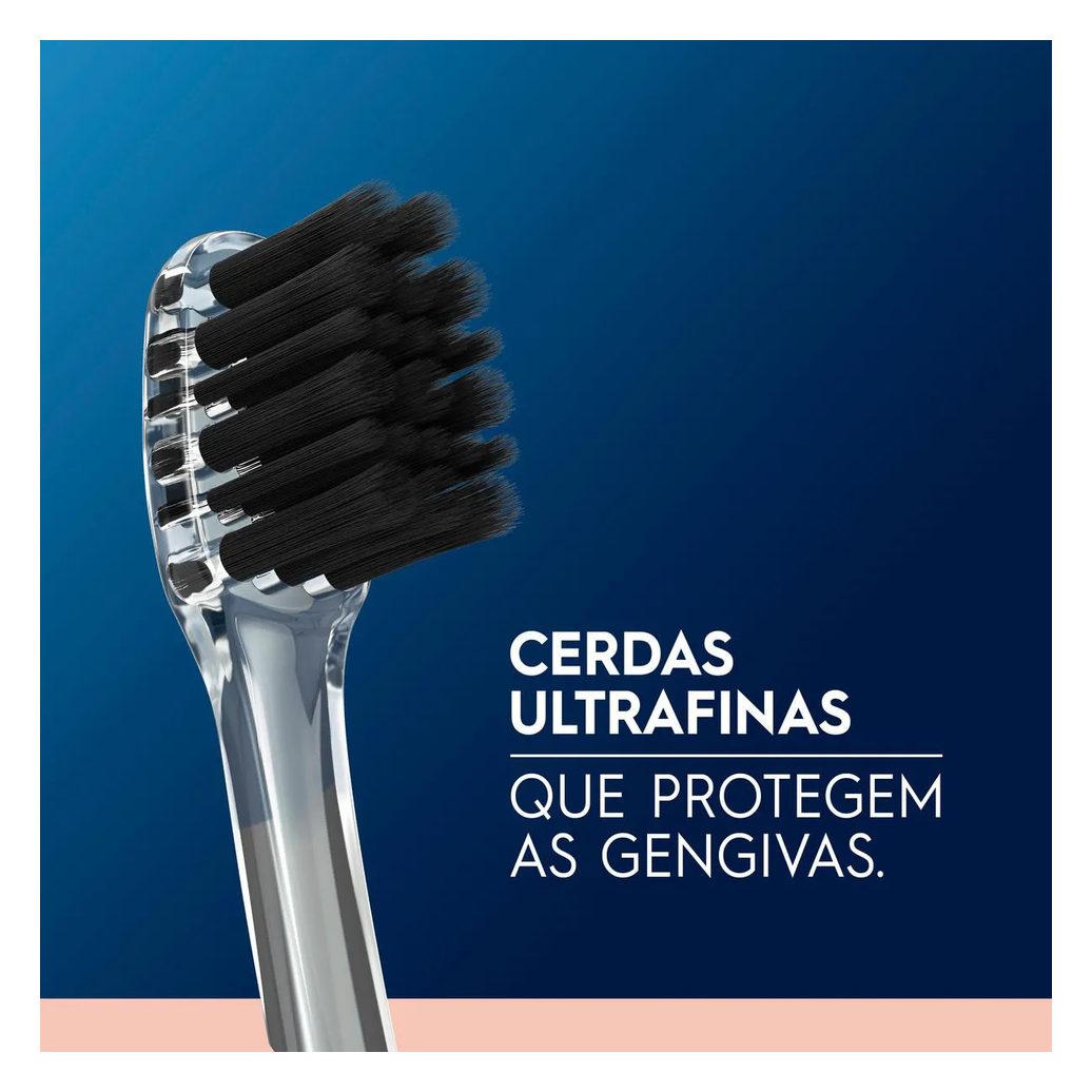 Escova de Dente Oral-B Purification Sensitive Cerdas Ultrafinas Minerais de Carvão 2 unidades