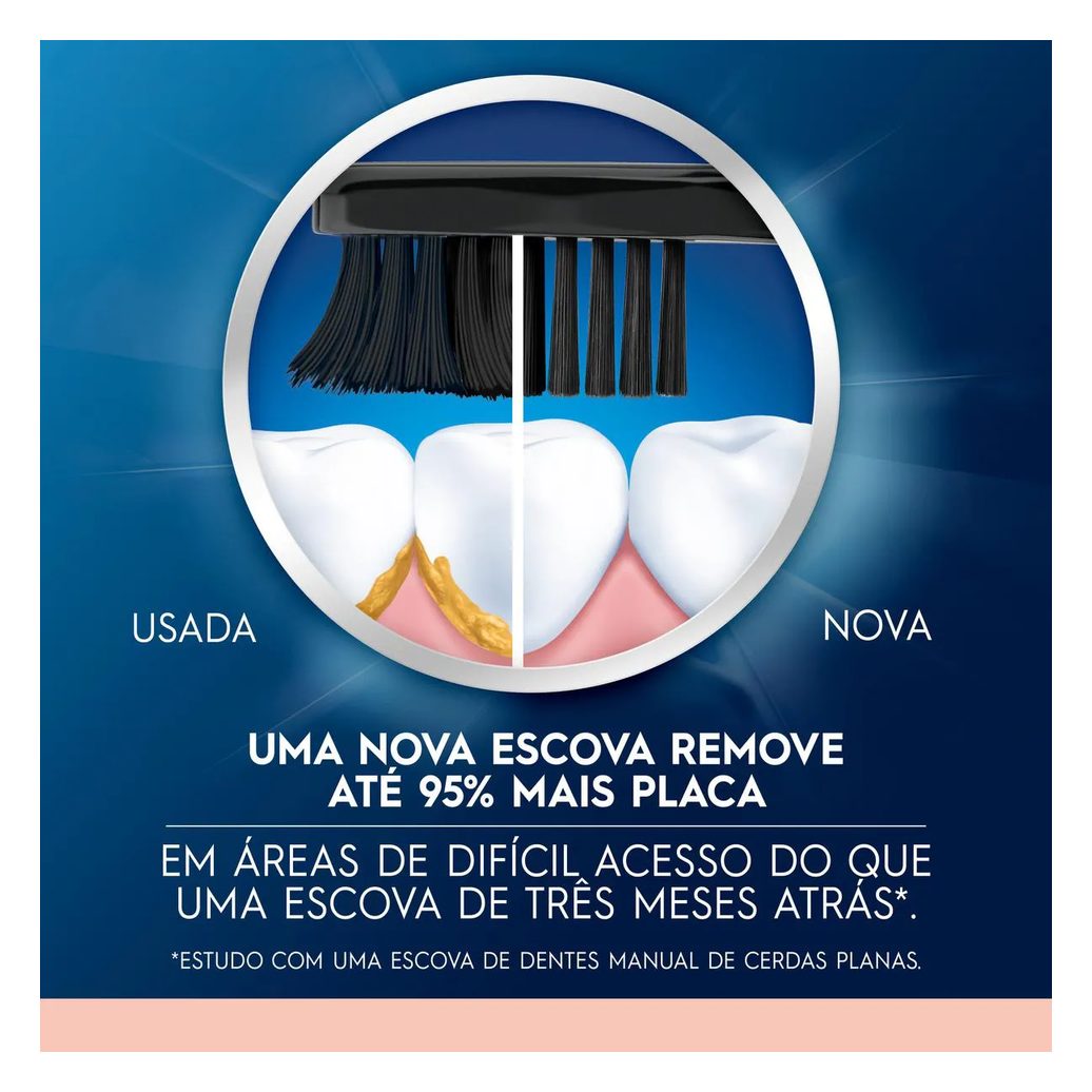 Escova de Dente Oral-B Purification Sensitive Cerdas Ultrafinas Minerais de Carvão 2 unidades