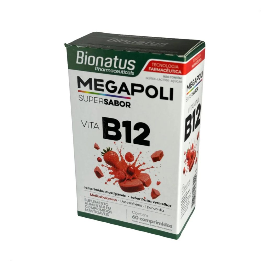 Megapoli Vita B12 Metilcobalamina 60 comprimidos Mastigáveis