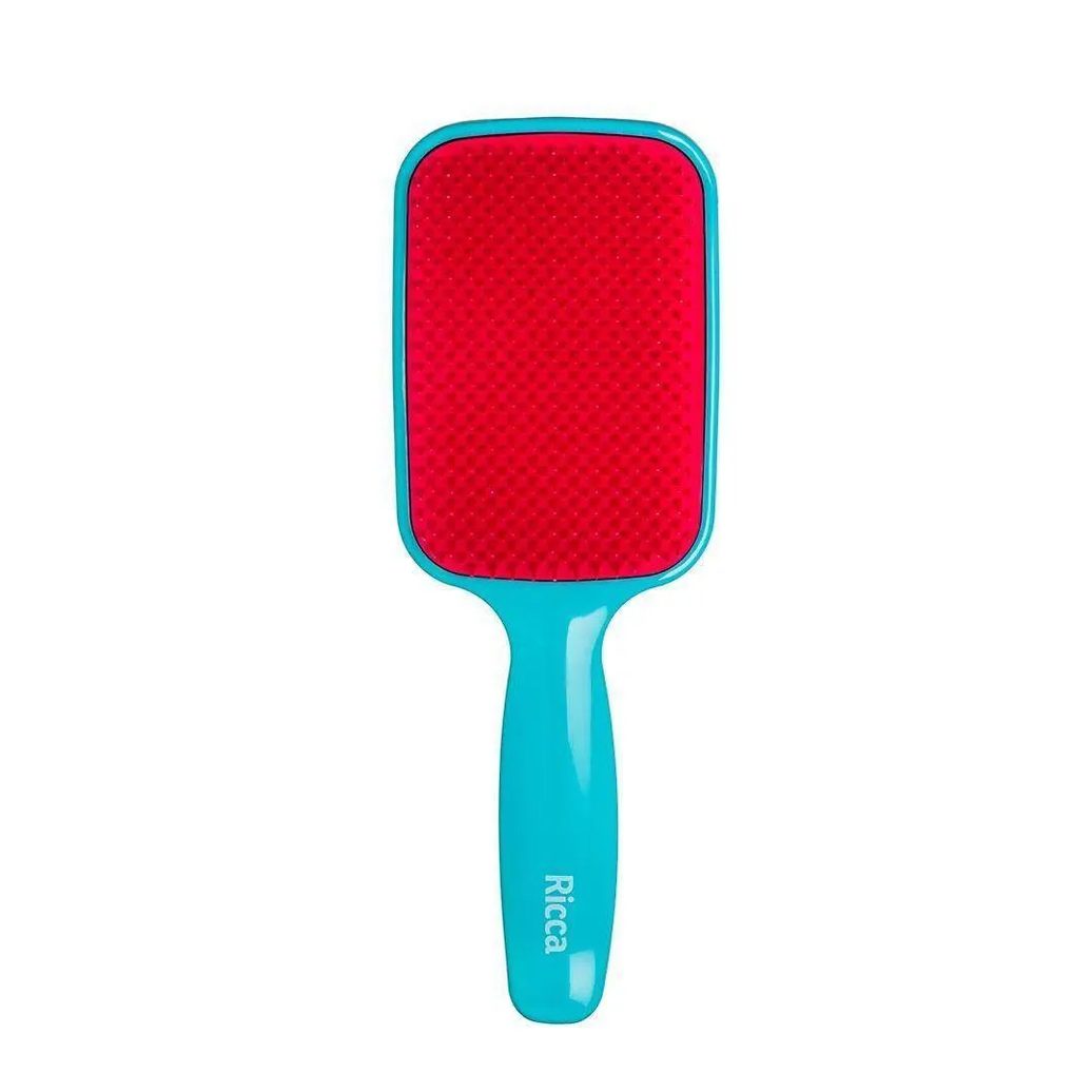 Escova Ricca Raquete Flex Hair Desembaraçante Azul