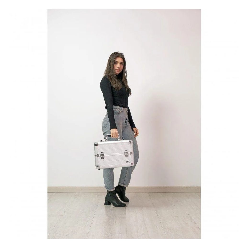 Maleta de Maquiagem Jacki Design - Prata