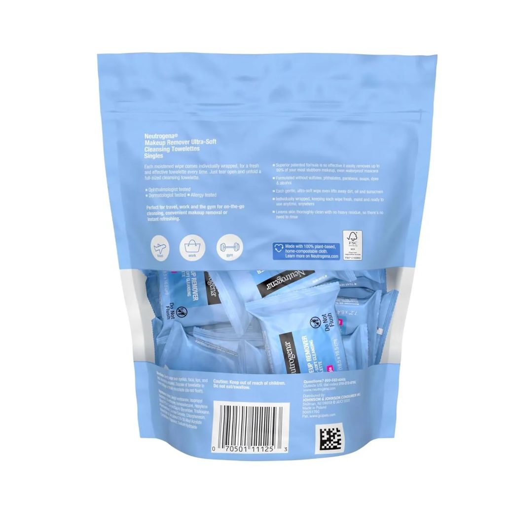 Lenço Demaquilante Umidecido sem Álcool 20 Un - Neutrogena