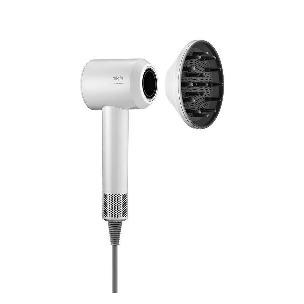 Secador de Cabelo Super Ionic 1.800W Branco Motor Bldc 3 Temperaturas Jato Frio com Difusor 220V