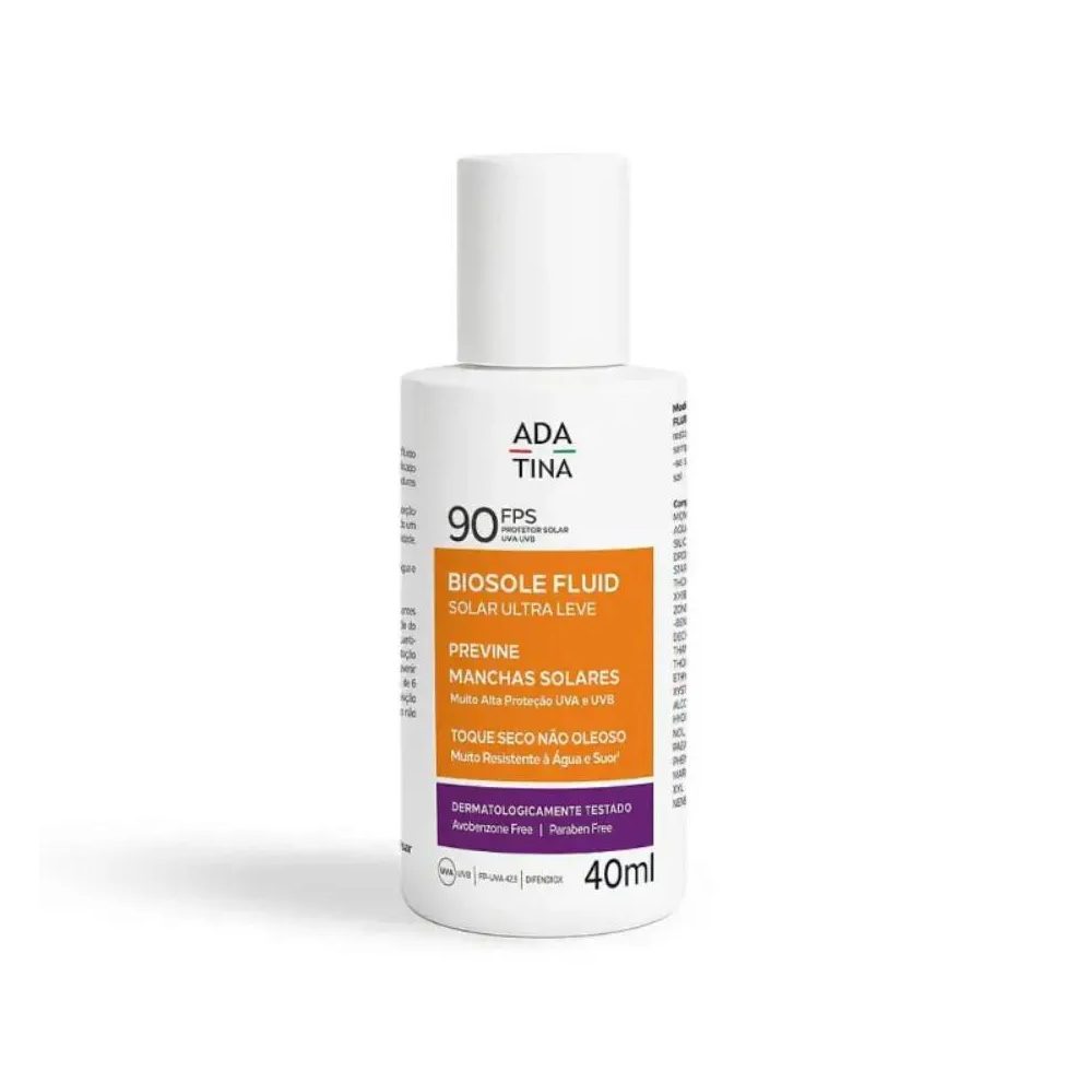 Protetor Solar Ada Tina Biosole Fluid Ultraleve Fps90 com 40Ml