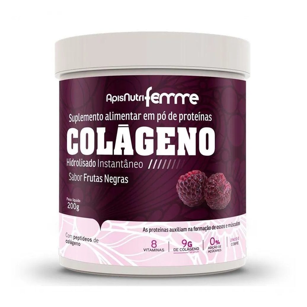Colágeno Hidrolisado Beauty Complex 200G Sabor Frutas Negras