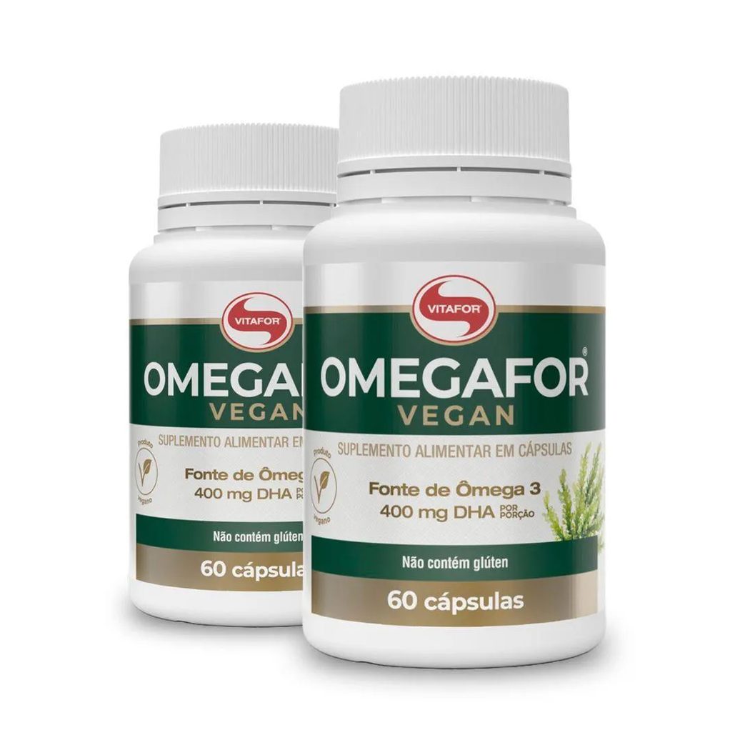 Kit 2 Omegafor Vegan Vitafor 60 Cápsulas
