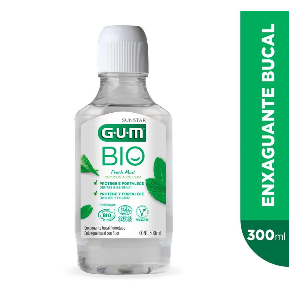 Enxaguante Bucal GUM Bio Fresh Mint Hortelã 300ml