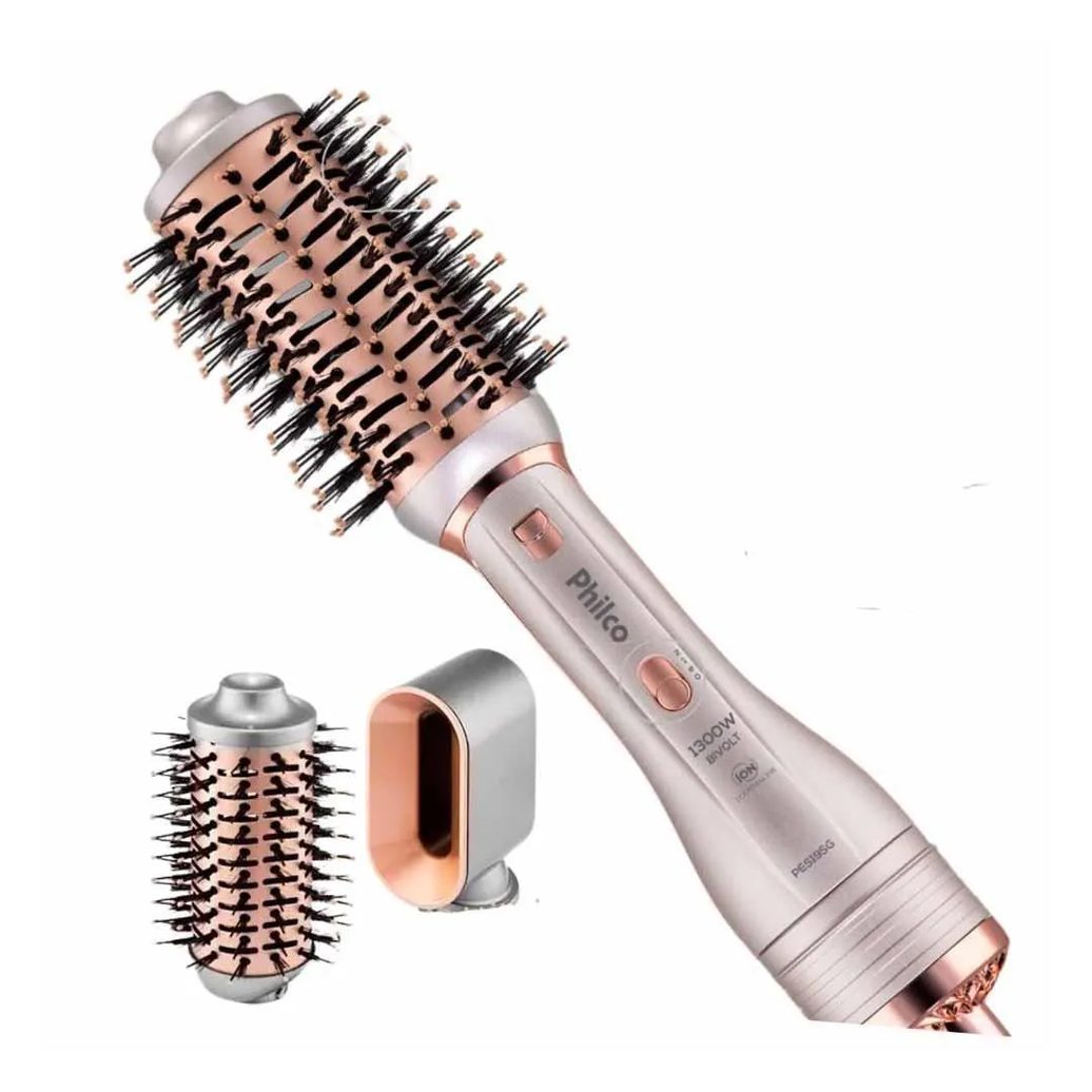 Escova Secadora Philco 3 Acessórios 1300W Pes19Sg Bivolt