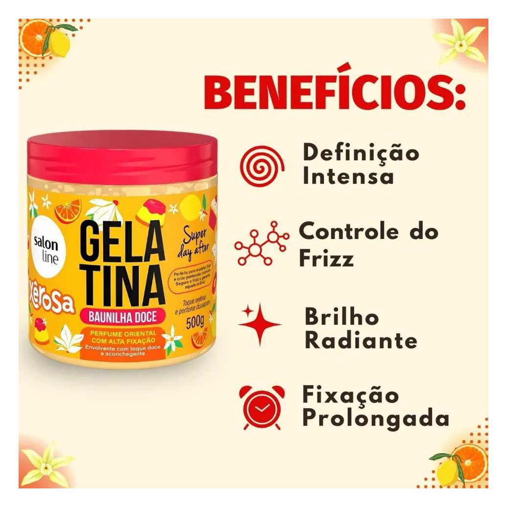 Gelatina Capilar Salon Line Xêrosa Baunilha Doce 500g