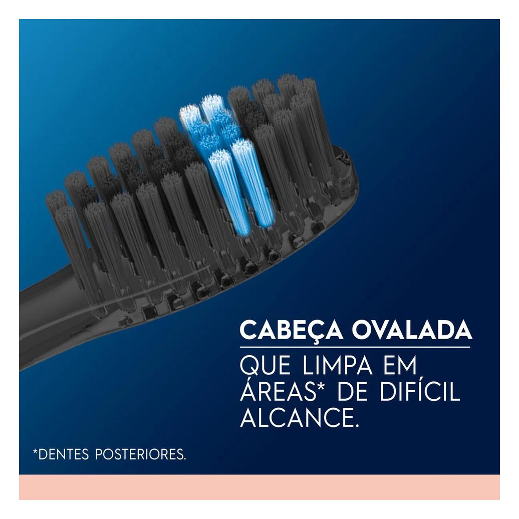 Escova de Dente Oral B Indicator Black Sensitive com Carvão 3 unidades