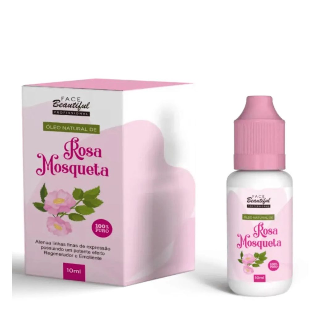 Óleo Natural de Rosa Mosqueta Anti-Idade 10Ml - Face Beautiful | Prevenção de Estrias, Manchas e Rugas