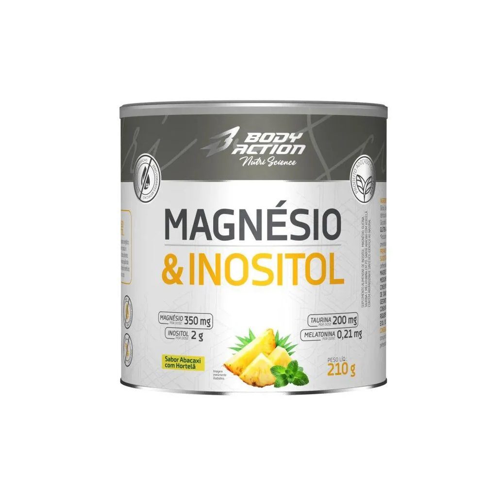 Magnésio e Inositol (210g) - Abacaxi com Hortelã