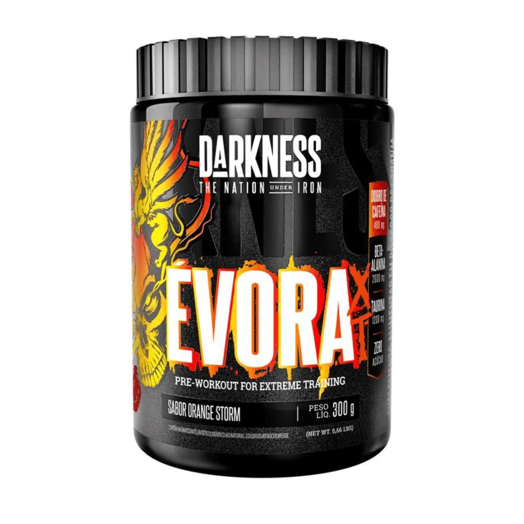 Évora Xt Darkness - Pré-Treino com Dobro de Cafeína 300g Orange Storm
