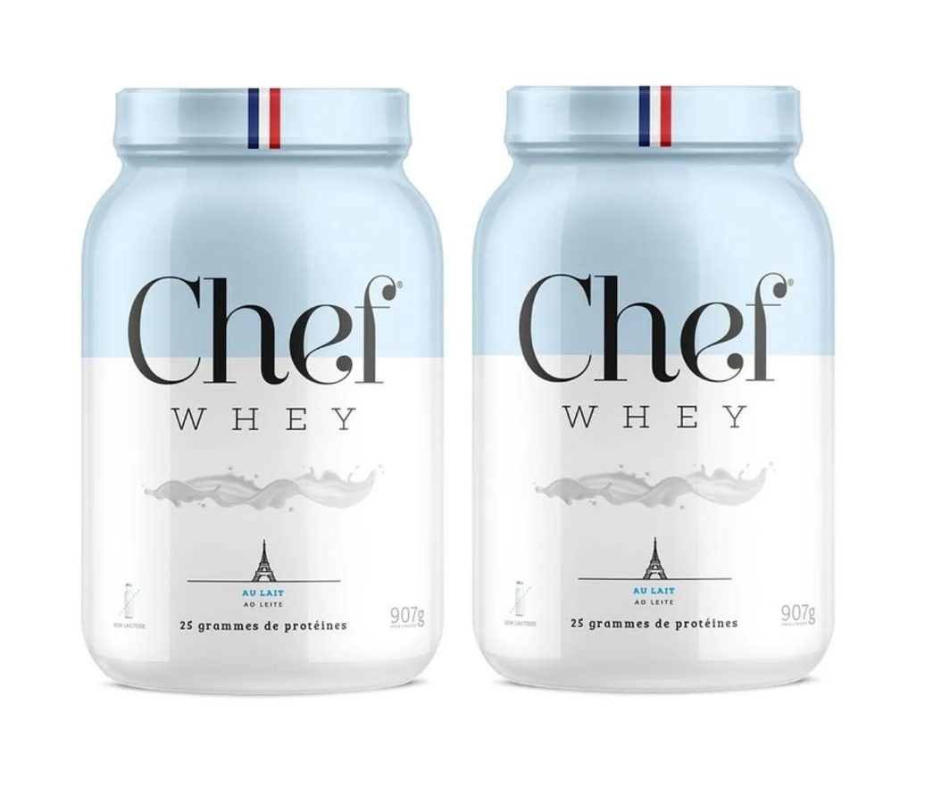 Combo 2 Whey Zero Lactose 907G ao Leite - Chef Whey
