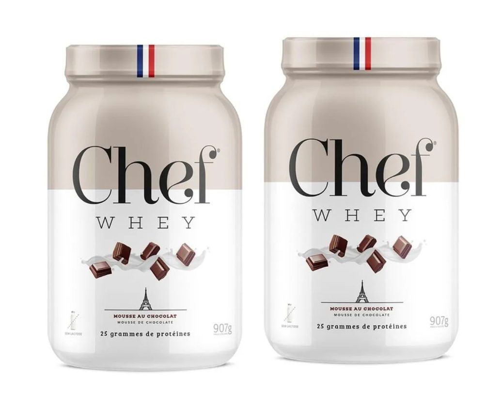 Combo 2 Whey Zero Lactose 907G Mousse de Chocolate - Chef Whey