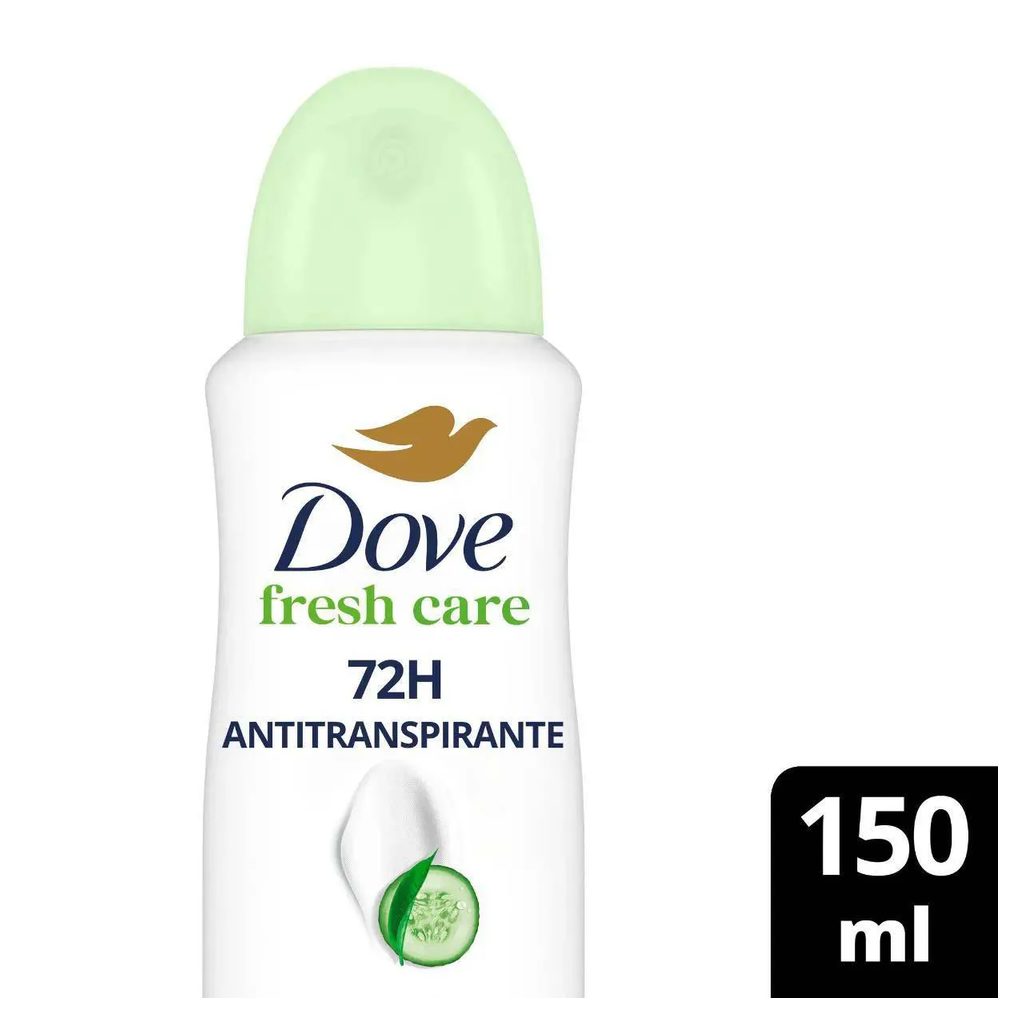 Desodorante Antitranspirante Aerosol Dove Go Fresh Pepino e Chá Verde Feminino 48h 150ml