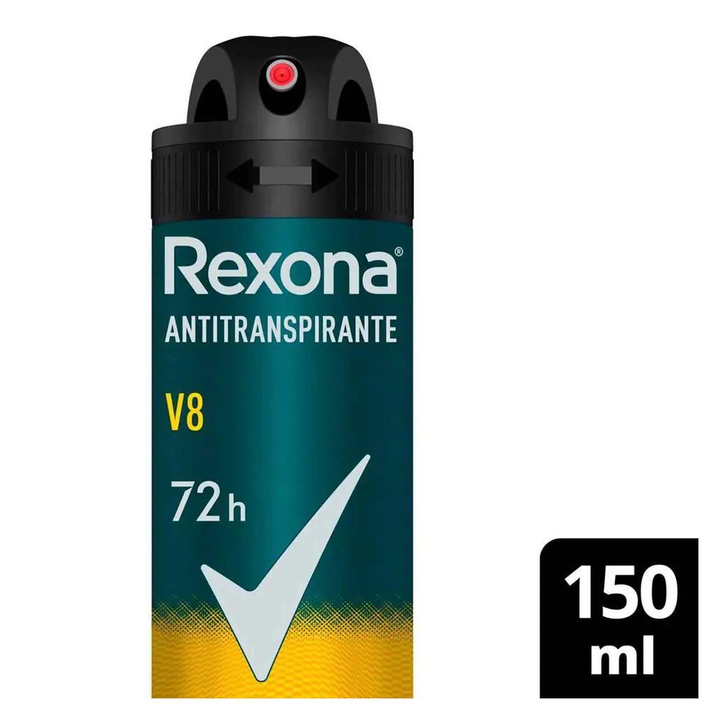 Desodorante Antitranspirante Aerosol Rexona Men V8 72h 150ml