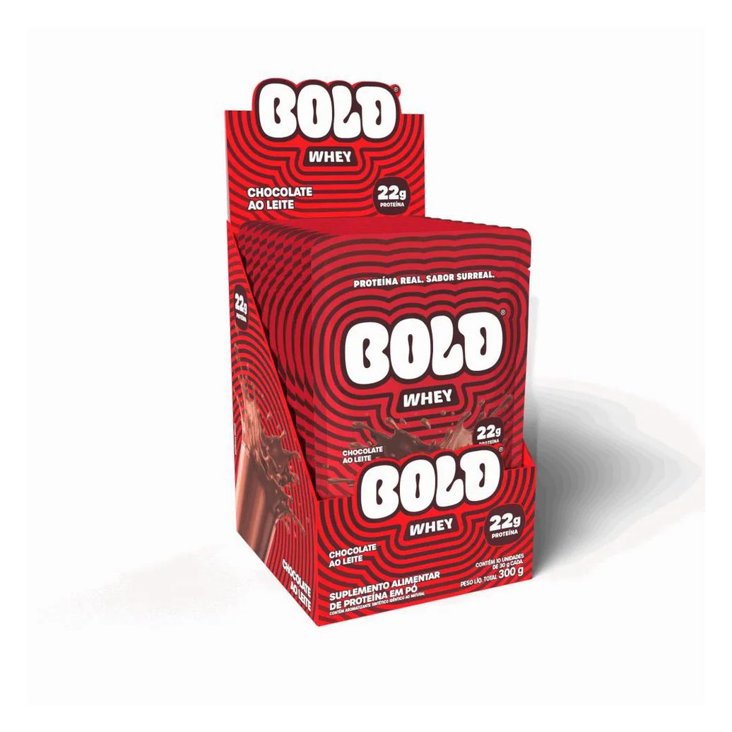 Bold Whey Display (10 Unid de 30G) - Sabor: Chocolate ao Leite